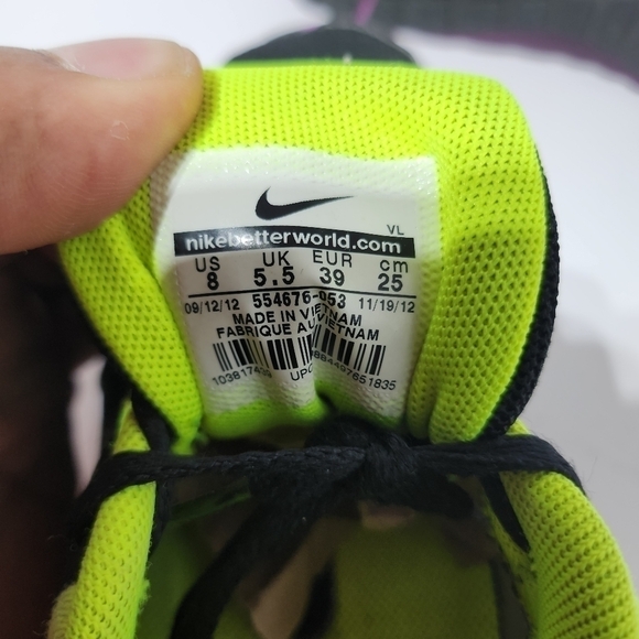 Nike Shoes Lunarfly 4 Women 8 Running  Sneaker 554676-053 Black Purple - Picture 2 of 11